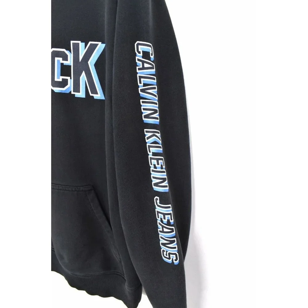 Modern Calvin Klein hoodie, black graphic sweatshirt - AU M - Picture 3 of 5